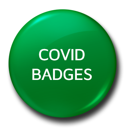 COVID Button Badges &amp; Enamel Pins
