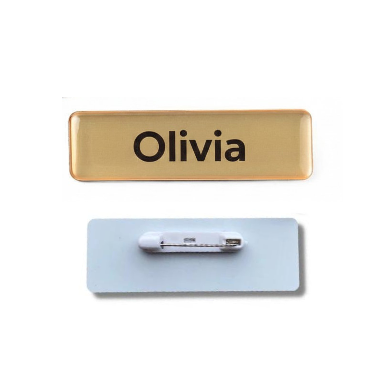 Gold & Silver Brushed Name Badges | 75mm x 25mm