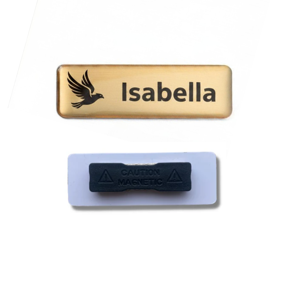 Gold & Silver Brushed Name Badges | 75mm x 25mm