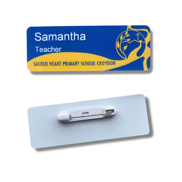Custom Made Name Badges 75mm x 25mm Made in Australia